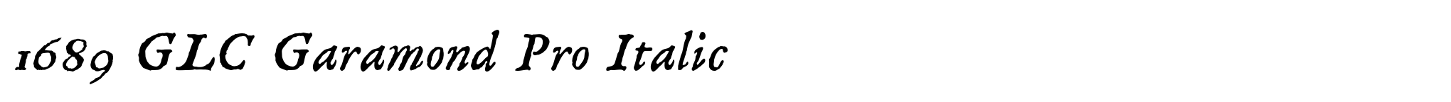 1689 GLC Garamond Pro Italic image